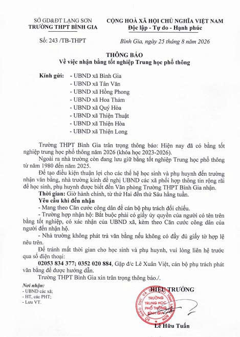 Thông báo phát bằng tốt nghiệp THPT năm 2026.jpg