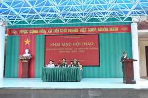 TRƯỜNG THPT BÌNH GIA TỔ CHỨC HỘI THAO  GIÁO DỤC QUỐC PHÒNG – AN NINH CẤP TRƯỜNG NĂM HỌC 2023-2024